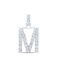 10K White Gold Diamond Initial L Pendant - 1/6 Carat Total Diamond Weight