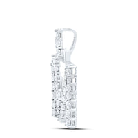 10K White Gold Diamond Initial L Pendant - 1/6 Carat Total Diamond Weight