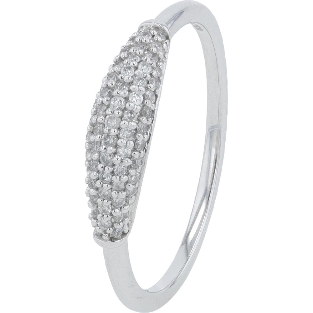 10K White Gold Diamond Ring with 0.20 Carats Total Diamond Weight