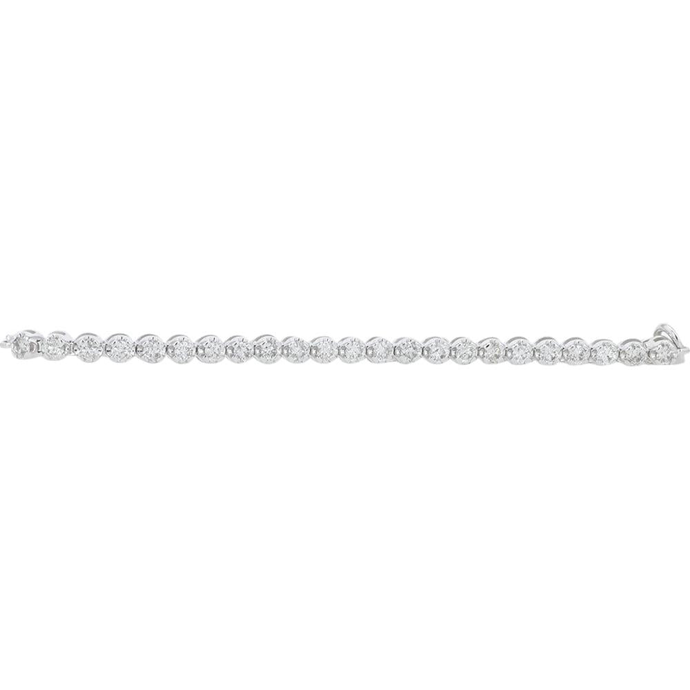 10K White Gold Diamond Tennis Bracelet - 1.00 Carat Total Diamond Weight