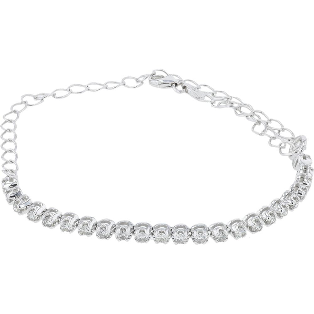 10K White Gold Diamond Tennis Bracelet - 1.00 Carat Total Diamond Weight