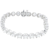 10K White Gold Lab Grown Diamond Tennis Bracelet - 7.00 Carat Total Diamond Weight