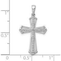 10K White Gold Passion Cross Pendant with 1/8 Carat Diamonds by Oro Pregiato