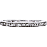 10K White Gold Pave Diamond Wedding Band - 0.04 Carat Total Diamond Weight