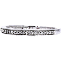 10K White Gold Pave Diamond Wedding Band - 0.04 Carat Total Diamond Weight