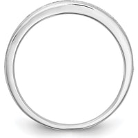10K White Gold Pink Sapphire Channel Set Band Ring with 17 Round Sapphires - 0.34 Carat Total Sapphire Weight by 0