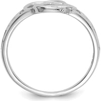 10K White Gold Polished Celtic Knot Ring - Meaningful Themed Design