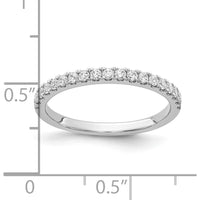 10K White Gold Polished Diamond Band with Round Diamonds - 3mm Width, Perfect for Engagement or Anniversary by 0