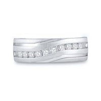 10K White Gold Round Diamond Bridal Ring - 1/2 Carat Total Diamond Weight