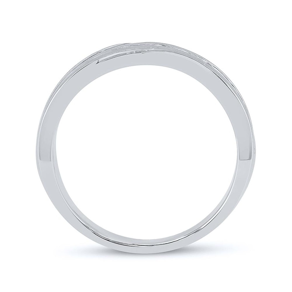 10K White Gold Round Diamond Bridal Ring - 1/2 Carat Total Diamond Weight