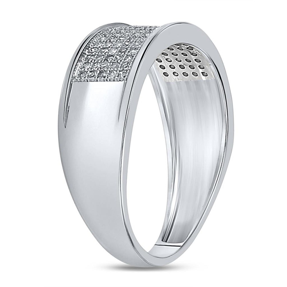10K White Gold Round Diamond Bridal Ring - 1/3 Carat Total Diamond Weight