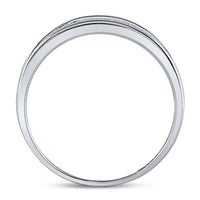 10K White Gold Round Diamond Bridal Ring - 1/3 Carat Total Diamond Weight