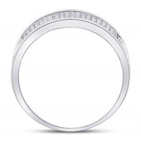 10K White Gold Round Diamond Bridal Ring - 1/3 Carat Total Diamond Weight