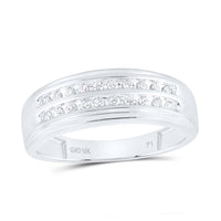10K White Gold Round Diamond Bridal Ring - 1/4 Carat Total Diamond Weight