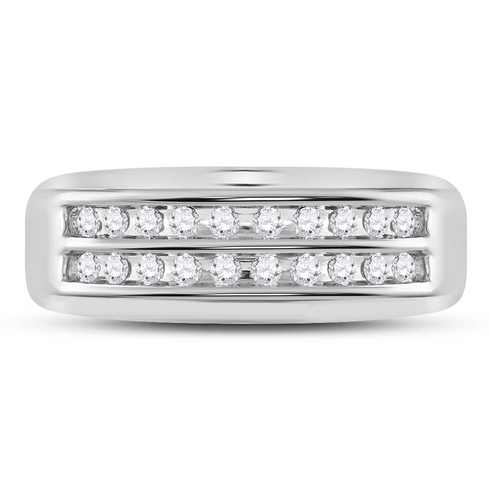 10K White Gold Round Diamond Bridal Ring - 1/4 Carat Total Diamond Weight
