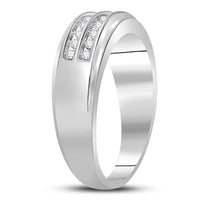 10K White Gold Round Diamond Bridal Ring - 1/4 Carat Total Diamond Weight
