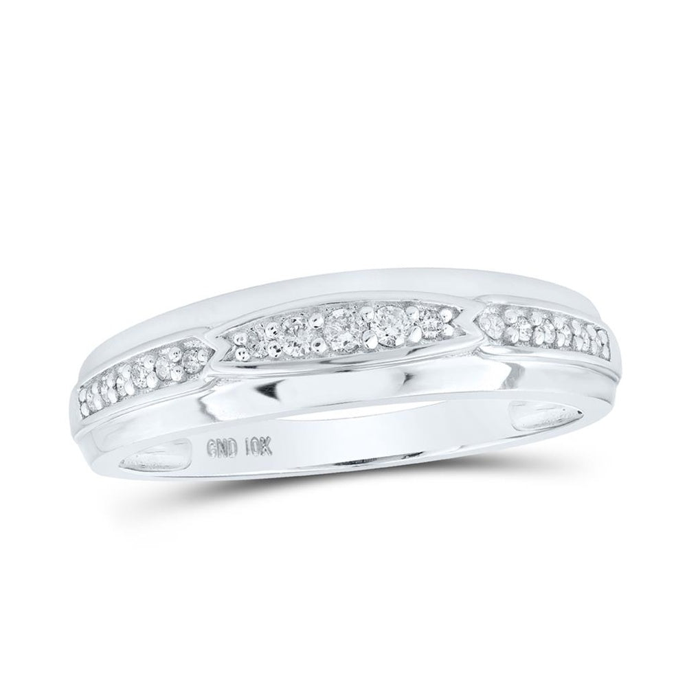 10K White Gold Round Diamond Bridal Ring Set - 1/2 Carat Total Diamond Weight