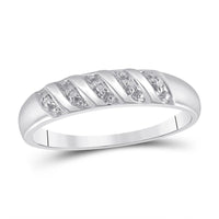 10K White Gold Round Diamond Bridal Ring Set - 1/20 Carat Total Diamond Weight