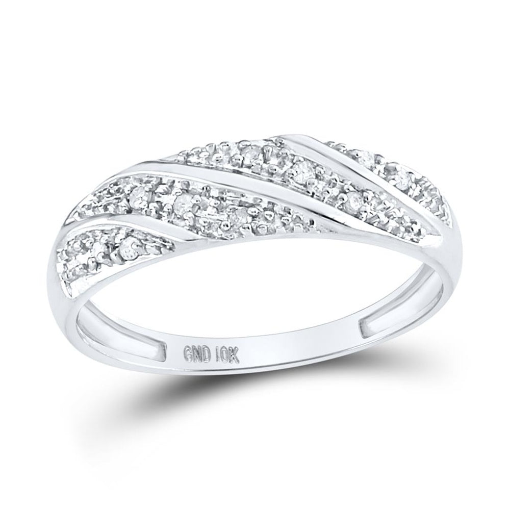 10K White Gold Round Diamond Bridal Ring Set - 1/3 Carat Total Diamond Weight