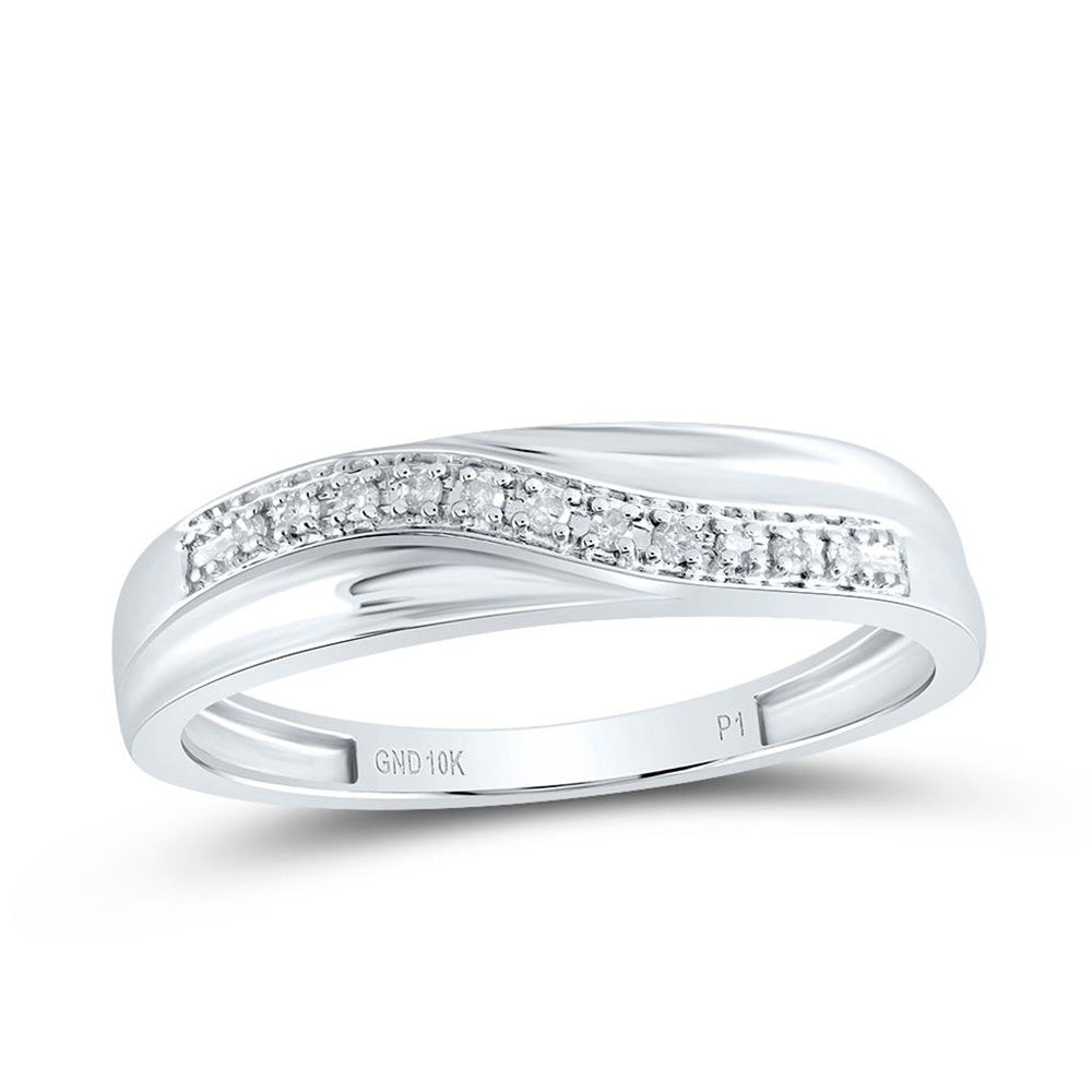 10K White Gold Round Diamond Bridal Ring Set - 1/3 Carat Total Diamond Weight