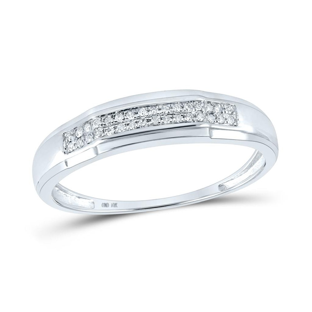 10K White Gold Round Diamond Bridal Ring Set - 1/3 Carat Total Diamond Weight