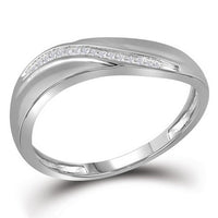 10K White Gold Round Diamond Bridal Ring Set - 1/5 Carat Total Diamond Weight