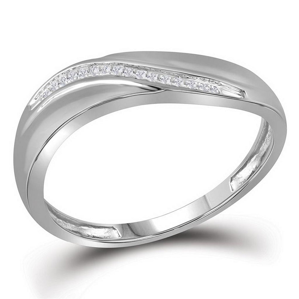 10K White Gold Round Diamond Bridal Ring Set - 1/5 Carat Total Diamond Weight