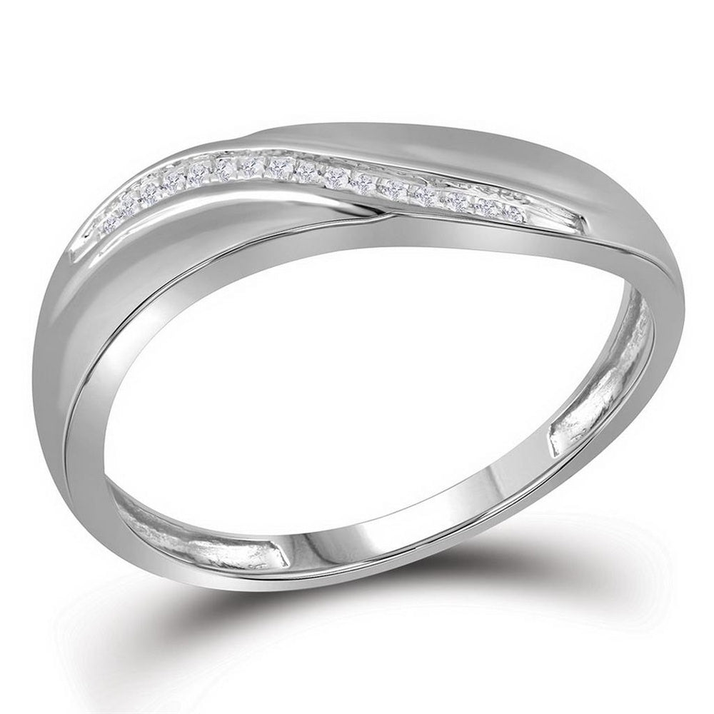 10K White Gold Round Diamond Bridal Ring Set - 1/5 Carat Total Diamond Weight