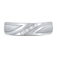 10K White Gold Round Diamond Bridal Ring Set - 1/6 Carat Total Diamond Weight