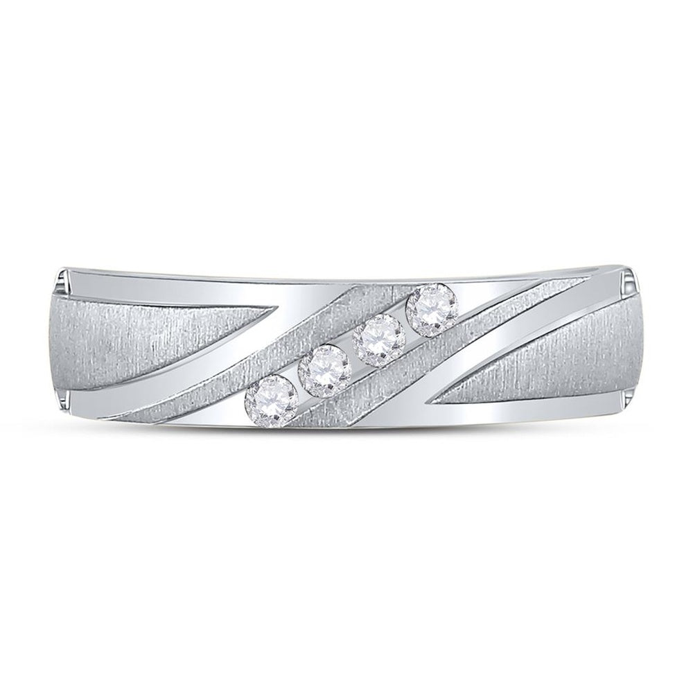 10K White Gold Round Diamond Bridal Ring Set - 1/6 Carat Total Diamond Weight