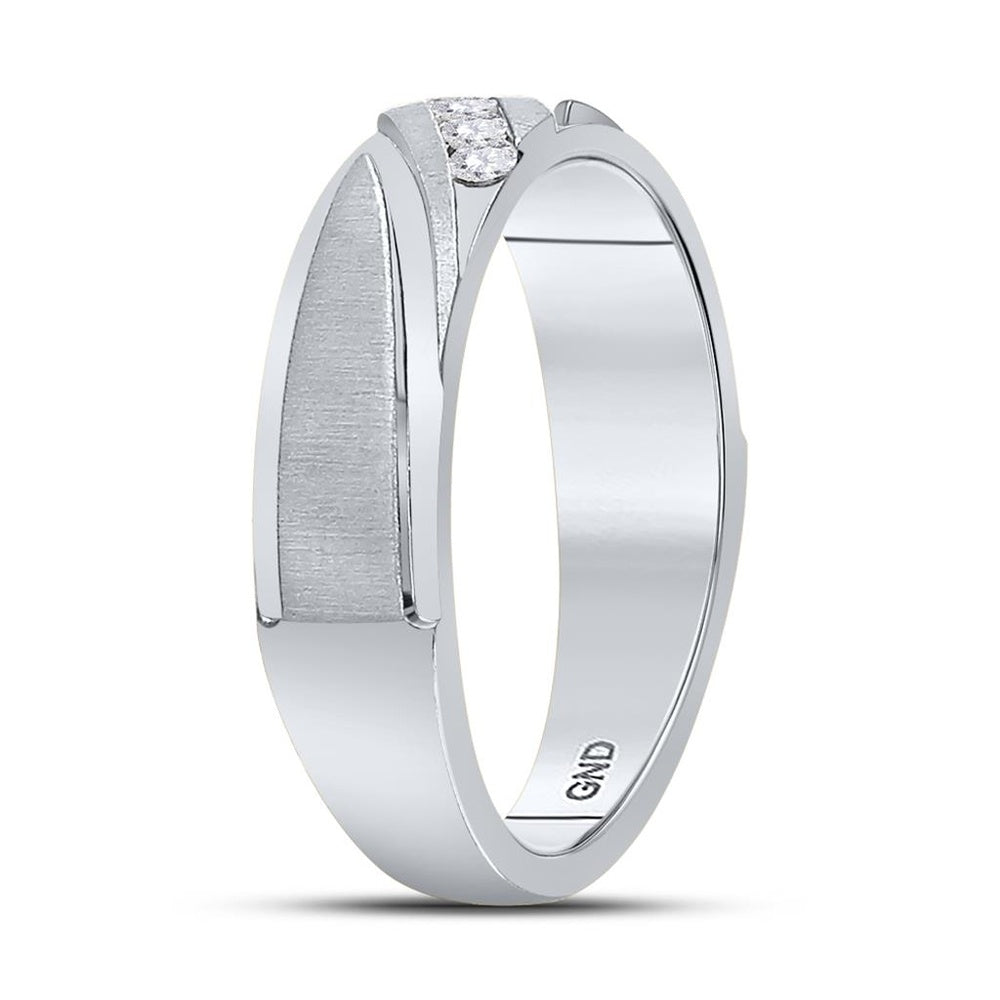 10K White Gold Round Diamond Bridal Ring Set - 1/6 Carat Total Diamond Weight