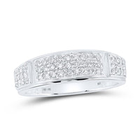 10K White Gold Round Diamond Bridal Ring Set - 1 and 3/8 Carat Total Diamond Weight