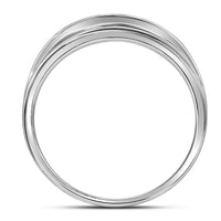 10K White Gold Round Diamond Bridal Ring Set - 1 Carat Total Diamond Weight