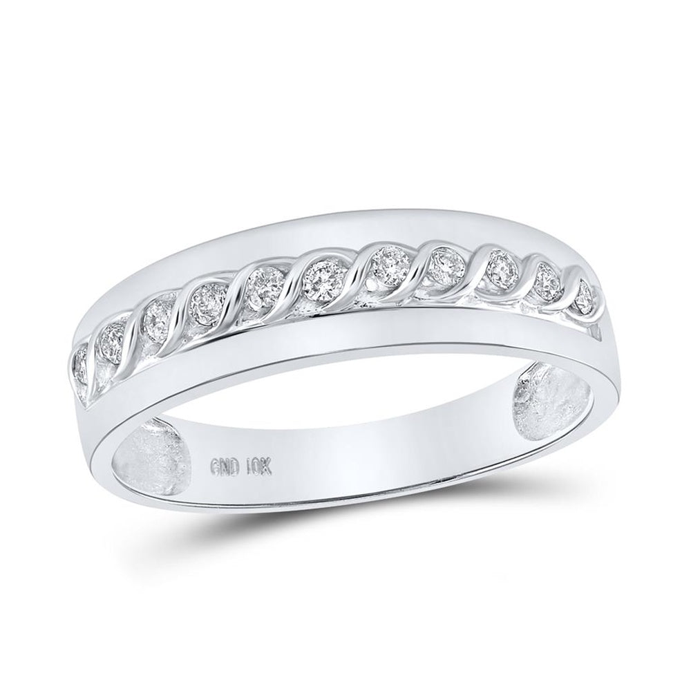 10K White Gold Round Diamond Bridal Ring Set - 3/4 Carat Total Diamond Weight