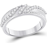 10K White Gold Round Diamond Cluster Matching Wedding Ring Set - 1.00 Carat Total Diamond Weight