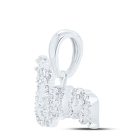 10K White Gold Round Diamond Pendant - 1/6 Carat Total Diamond Weight