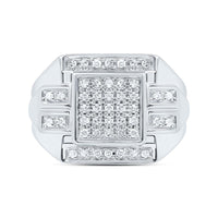 10K White Gold Round Diamond Ring - 1/3 Carat Total Diamond Weight