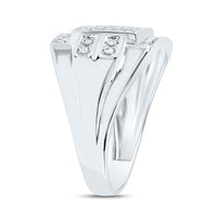 10K White Gold Round Diamond Ring - 1/3 Carat Total Diamond Weight