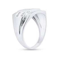 10K White Gold Round Diamond Ring - 1/3 Carat Total Diamond Weight