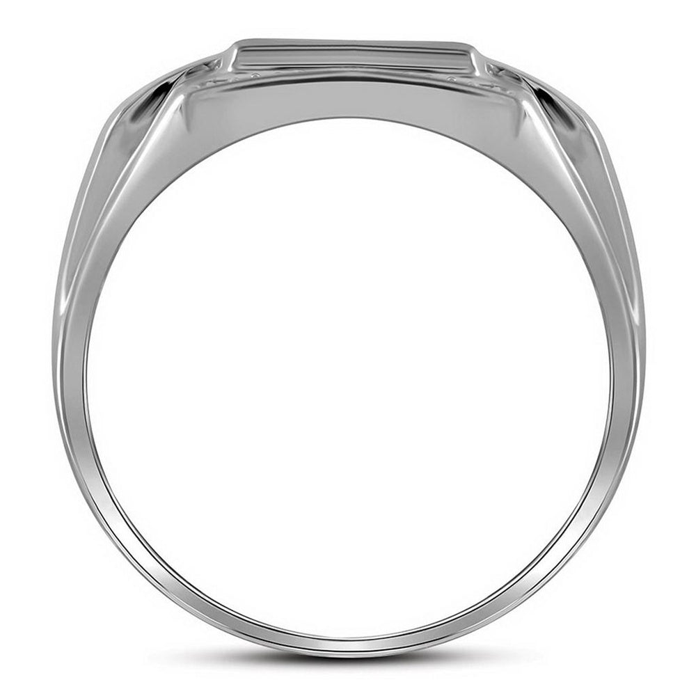 10K White Gold Round Diamond Ring - 1/3 Carat Total Diamond Weight
