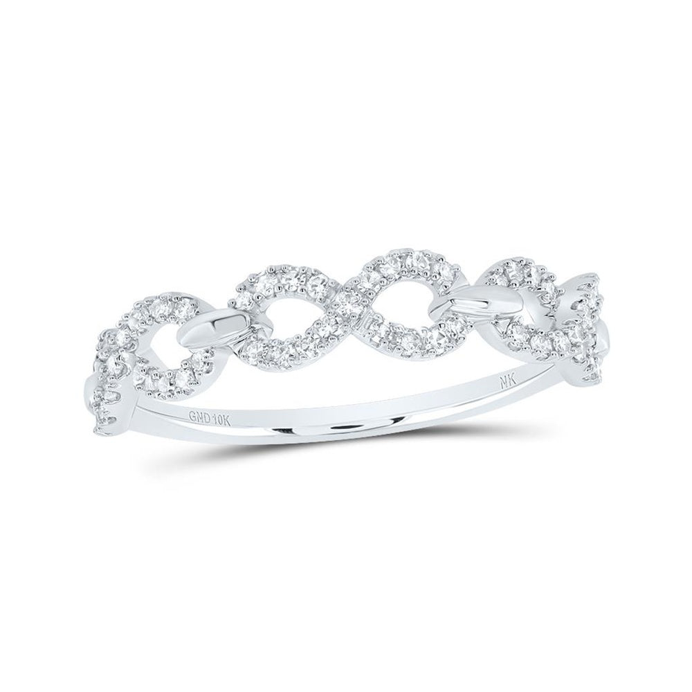 10K White Gold Round Diamond Ring - 1/4 Carat Total Diamond Weight