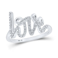 10K White Gold Round Diamond Ring - 1/5 Carat Total Diamond Weight