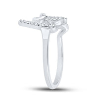 10K White Gold Round Diamond Ring - 1/5 Carat Total Diamond Weight