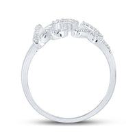 10K White Gold Round Diamond Ring - 1/5 Carat Total Diamond Weight
