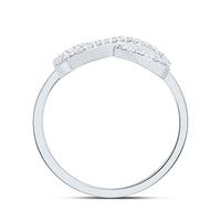 10K White Gold Round Diamond Ring - 1/7 Carat Total Diamond Weight