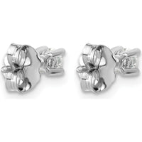 10K White Gold Round Diamond Stud Earrings - 0.20 Carats Total Diamond Weight by Oro Pregiato