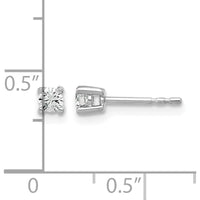 10K White Gold Round Diamond Stud Earrings - 0.20 Carats Total Diamond Weight by Oro Pregiato