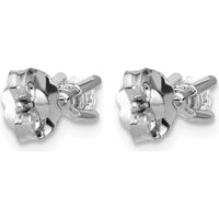 10K White Gold Round Diamond Stud Earrings - 0.33 Carats Total Diamond Weight by Oro Pregiato