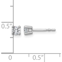 10K White Gold Round Diamond Stud Earrings - 0.33 Carats Total Diamond Weight by Oro Pregiato