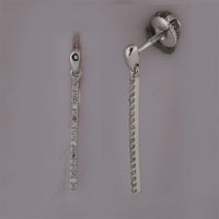 10K White Gold Round Diamond Stud Earrings - 1/5 Carat Total Diamond Weight